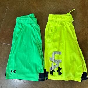 Under Armour Kids' Green and Yellow Shorts Set